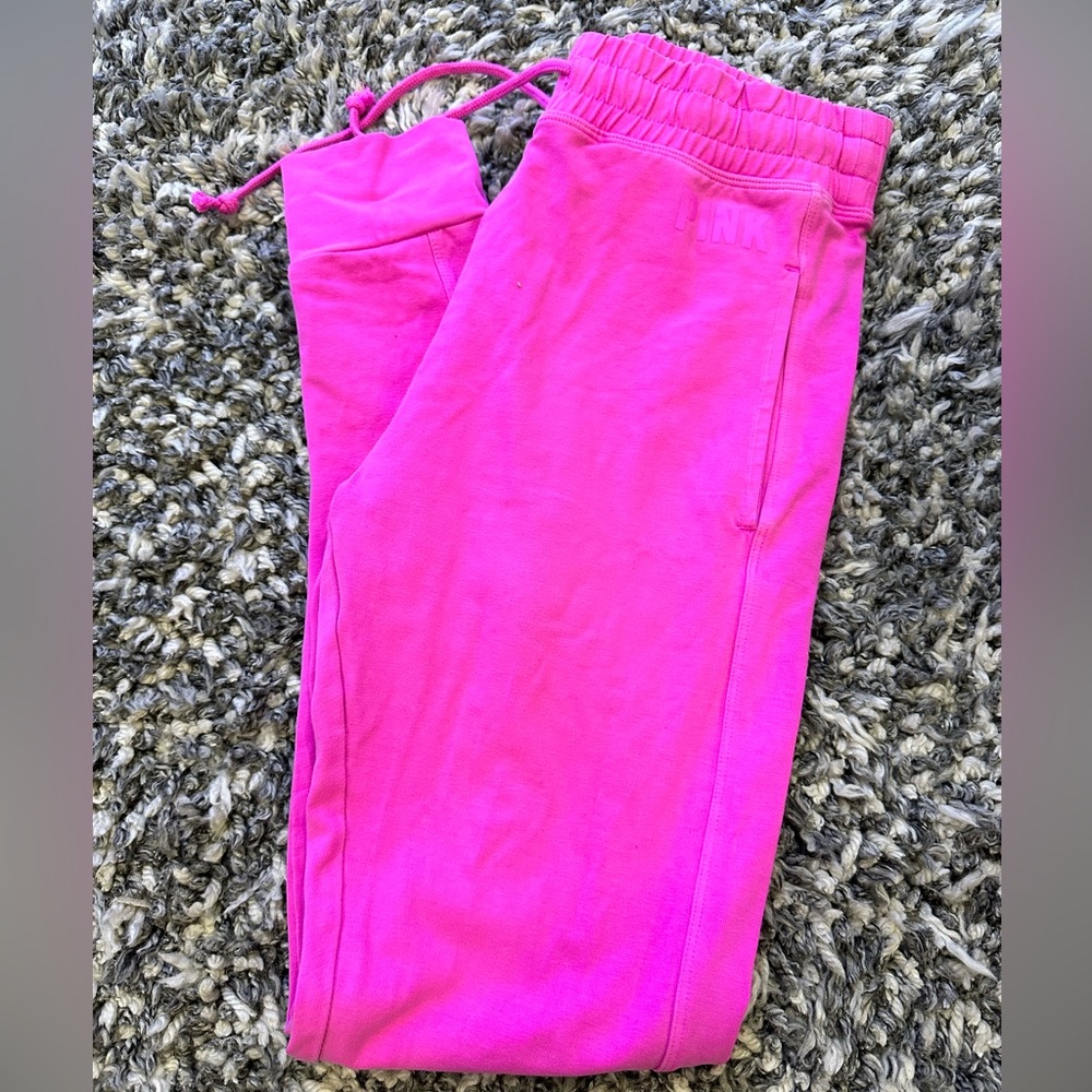 Pink victorias secret joggers